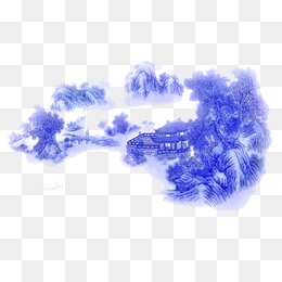 青花瓷板_设计元素_青花瓷板图片背景素材大