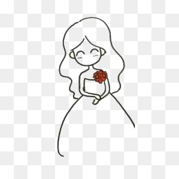 婚纱简笔图_简笔花(3)
