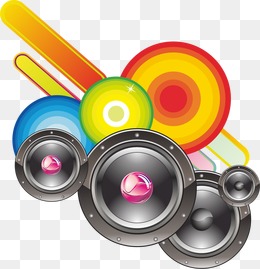 矢量彩色喇叭图片背景素材免费下载,图片编号