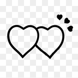 空心的小爱心符号图标图片背景素材免费下载,