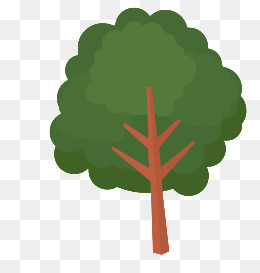 卡通扁平树图片背景素材免费下载,图片编号36