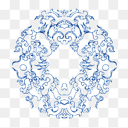 青花瓷板_设计元素_青花瓷板图片背景素材大