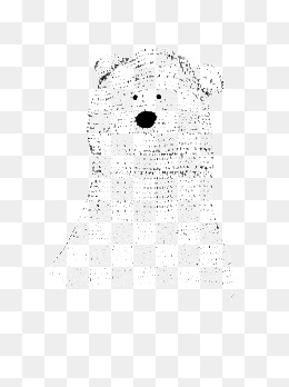线条卡通小熊