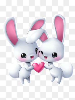 两只小兔子图片背景素材免费下载,图片编号57