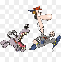 狗追人-设计元素_免费PNG图片素材库588ku.c