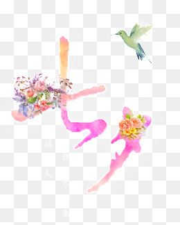 水彩手绘七夕