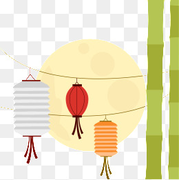 中秋灯笼月圆