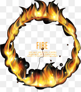 圆火焰-设计元素_免费PNG图片素材库588ku.c