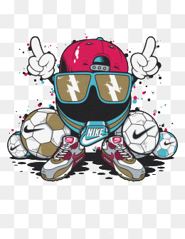 耐克潮流卡通人物图片背景素材免费下载,图片