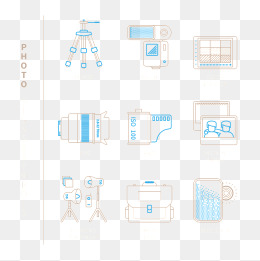 扁平化线性图标设计矢量素材