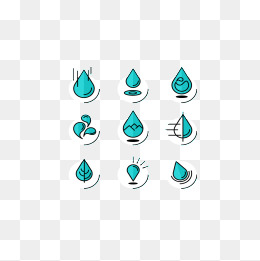 卡通创意水滴