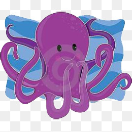 紫色可爱卡通章鱼