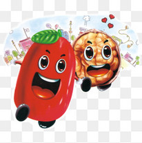 卡通红枣图片素材_卡通红枣图片背景_卡通红