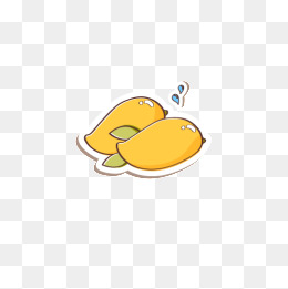 手绘黄色芒果