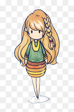 卡通小女孩