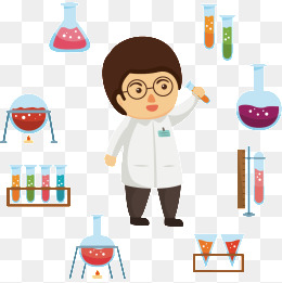 矢量手绘科学家