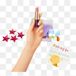 手拿口红图片背景素材免费下载,图片编号7765