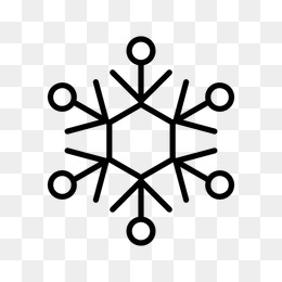 雪花天气符号图标