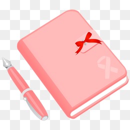 粉色日记本和港币图标