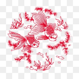 素描金鱼_设计元素_素描金鱼图片背景素材大