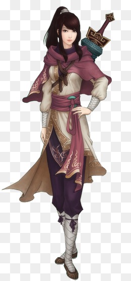 人物搭配复古风手绘