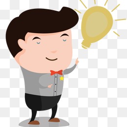 卡通手绘绑着头发的男孩