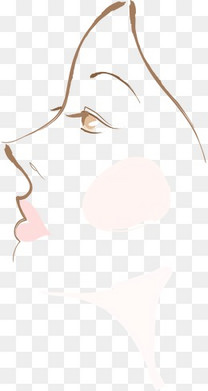 美女侧脸轮廓素材图片免费下载_高清卡通手绘