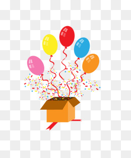 创意打开礼盒里的生日快乐矢量图