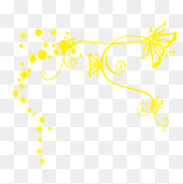 黄色点缀花边