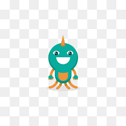 章鱼卡通人物矢量