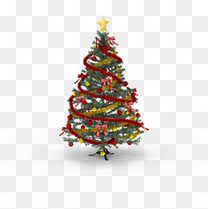 五彩圣诞树素材图片免费下载_高清psd_千库网