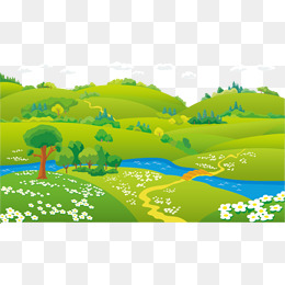 卡通山坡