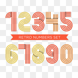 数字花纹艺术字免费下载