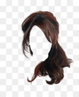 棕色发型假发素材免抠图片背景素材免费下载,