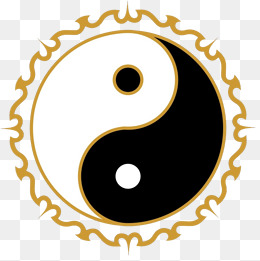 手绘黑白阴阳鱼