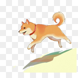手绘柴犬素材图片