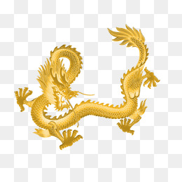 圆形传统金龙剪纸图案
