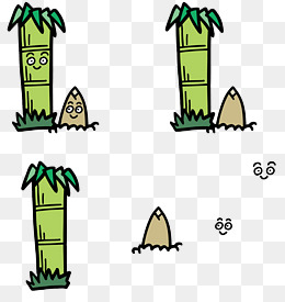卡通竹笋
