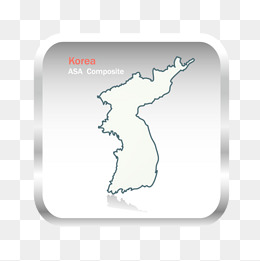 银色质感立体韩国地图图片背景素材免费下载,