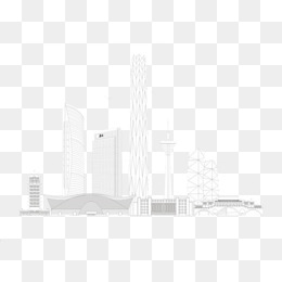 灰色成都代表建筑手绘