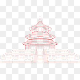 天坛建筑剪影