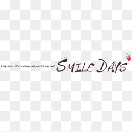 英文smileday艺术字