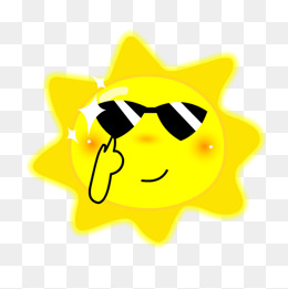 黄色小太阳素材