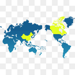 世界地图中的加拿大和中国图片背景素材免费下