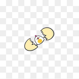 卡通小鸡破壳