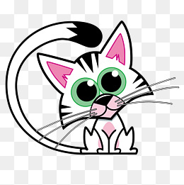 矢量图吓猫咪的孩子