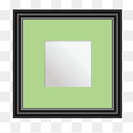 矢量卡通绿色正方形相框