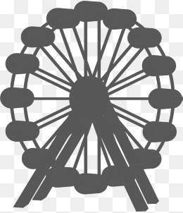 灰色摩天轮矢量素材