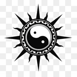 黑白双花太极图