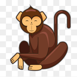 猴子大耳猴q版卡通角色动物形象聊天表情包睡觉